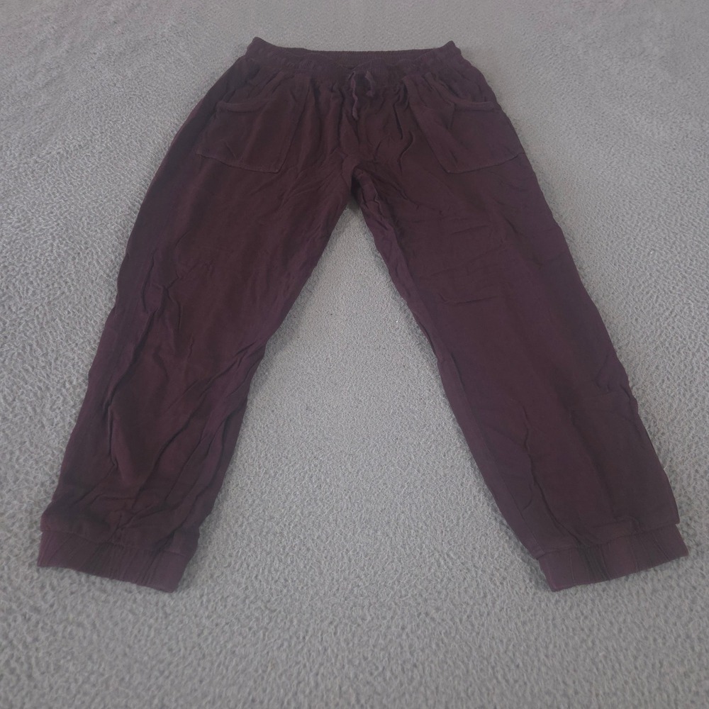 American‎ Eagle Pants Womens Small Burgundy Jogger Viscose Elastic Waist Pockets